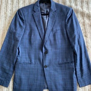 Banana Republic Men's Blue Plaid Blazer